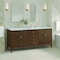 James Martin Vanities 72'' Double Vanity, Mid Century Walnut w/ 3 CM Carrara White Marble Top 485-V72-WLT-3CAR - alternate 2